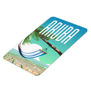 Aruba Hammock beach travel poster Magnet