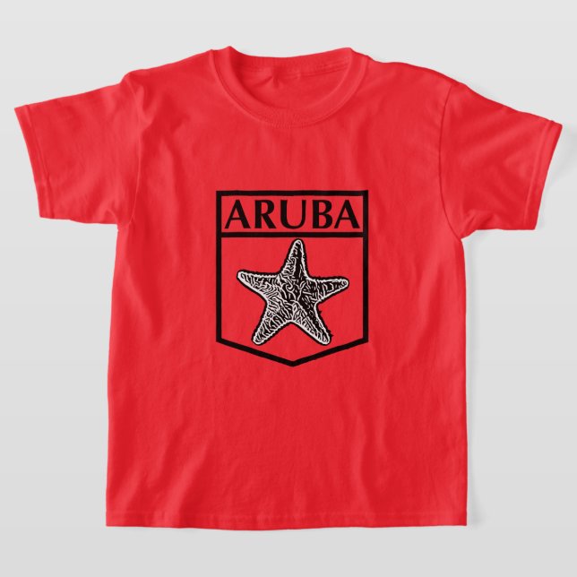 Aruba Island Design - Kids' Basic T-Shirt (Laydown)