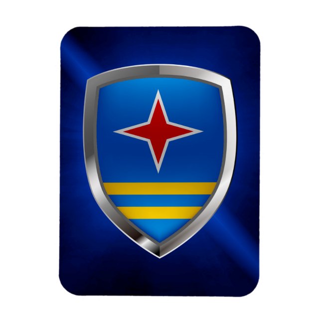 Aruba Mettalic Emblem Magnet (Vertical)