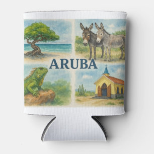 Aruba multiview watercolor can cooler