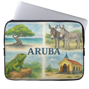 Aruba multiview watercolor laptop sleeve