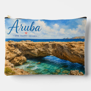 Aruba Natural Bridge rock formation Caribbean Accessory Pouch