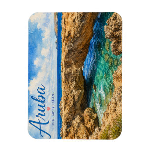 Aruba Natural Bridge rock formation Caribbean Magnet