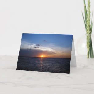 Aruba Ocean Sunset Greeting Card