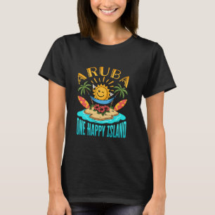 Aruba One Happy Island Caribbean Travel Tourist So T-Shirt
