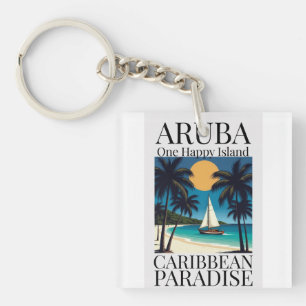 Aruba One Happy Island Key Ring