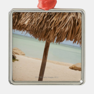 Aruba, palapa on beach metal tree decoration
