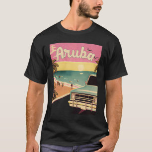 Aruba Retro Beach Vacation Graphics Aruba Surf T-Shirt