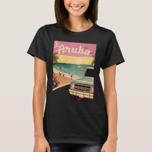 Aruba Retro Beach Vacation Graphics Aruba Surf T-Shirt