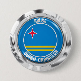 Aruba Round Emblem 7.5 Cm Round Badge