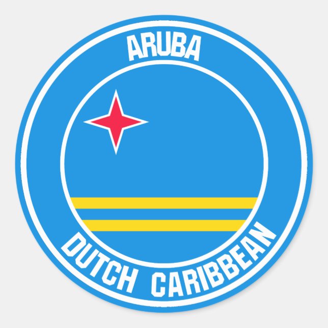 Aruba Round Emblem Classic Round Sticker (Front)