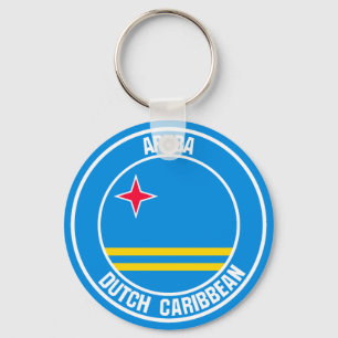 Aruba Round Emblem Key Ring