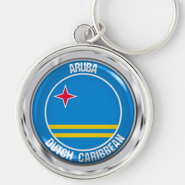Aruba Round Emblem Key Ring (Front)