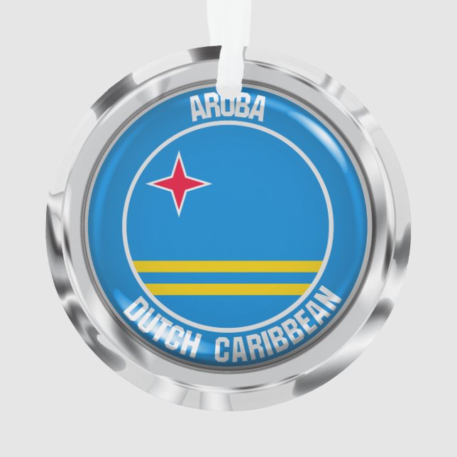 Aruba Round Emblem Ornament (Back)