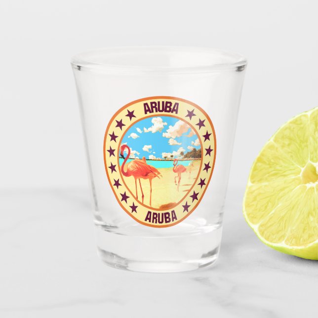 Aruba                                              shot glass (Front)