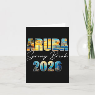 Aruba Spring Break 2026 Summer Vacation Beach  Card