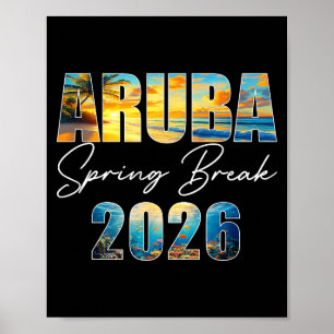 Aruba Spring Break 2026 Summer Vacation Beach  Poster