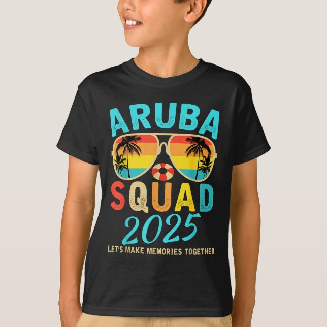 Aruba Squad 2025 Vacation Friends Family Matching  T-Shirt (Front)