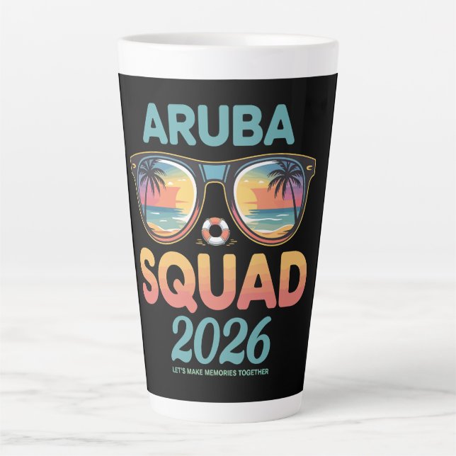 Aruba Squad 2026 Retro Latte Mug (Front)
