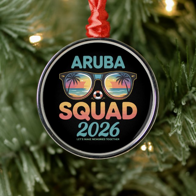 Aruba Squad 2026 Retro Metal Tree Decoration (Tree)