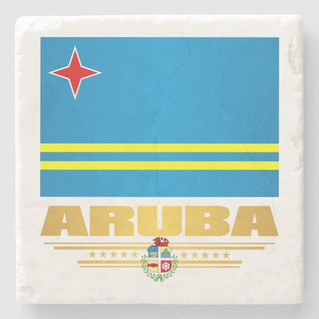 Aruba Stone Coaster (Front)