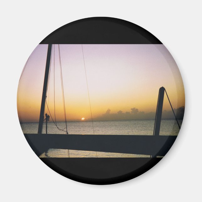 Aruba Sunset Honeymoon Magnet (Front)