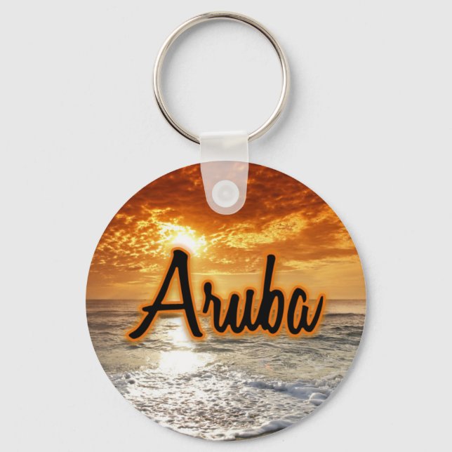 Aruba sunset key ring (Front)