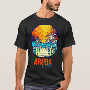 Aruba Sunset Matching Vacation Friends Family Grou T-Shirt