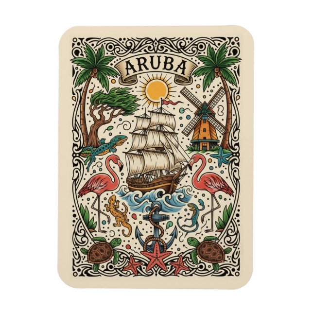 Aruba Travel Magnet (Vertical)