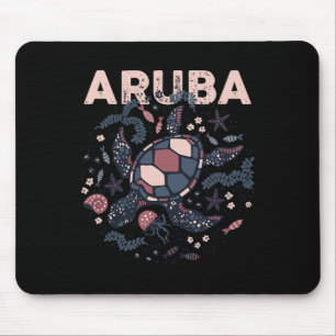 Aruba Travel Summer Holiday Aruban Turtle Tropical Mouse Pad
