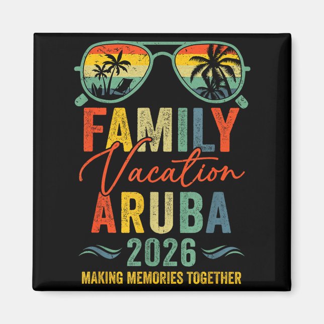 Aruba Vacation 2026 Matching Family Group Summer  Magnet (Front)