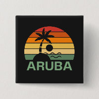 Aruba Vintage Palm Trees Summer Beach