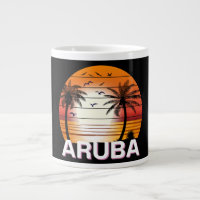 Aruba Vintage Palm Trees Summer Beach