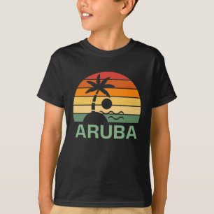 Aruba Vintage Palm Trees Summer Beach T-Shirt