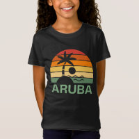 Aruba Vintage Palm Trees Summer Beach