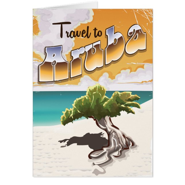 Aruba vintage travel poster (Front)