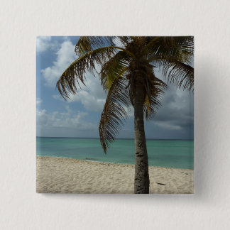 Aruban Beach I Beautiful Nature Scene 15 Cm Square Badge