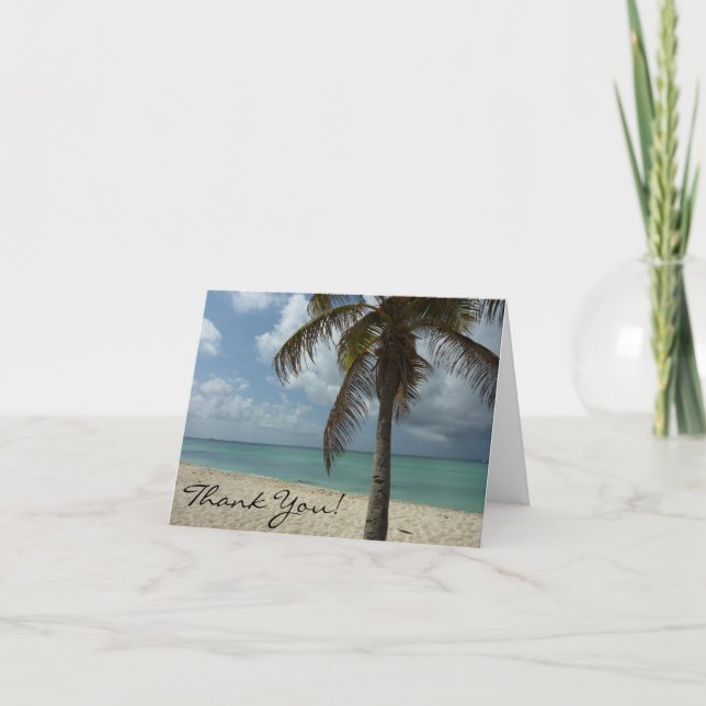 Aruban Beach I Thank You Card (Front)