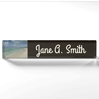 Aruban Beach II Beautiful Nature Scene Nameplate