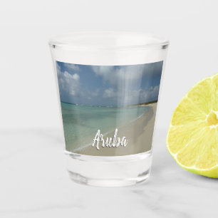 Aruban Beach II Beautiful Nature Scene Shot Glass