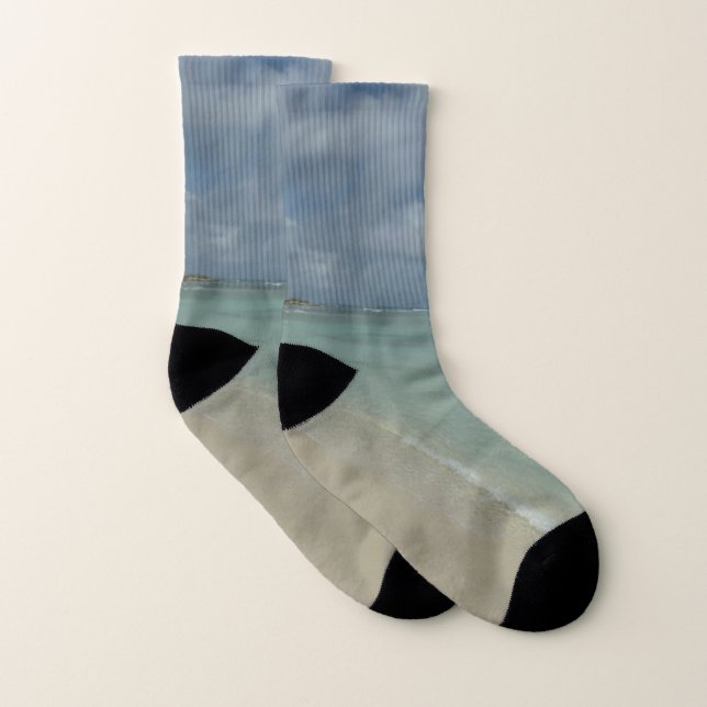 Aruban Beach II Beautiful Nature Scene Socks (Pair)