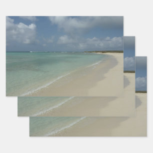 Aruban Beach II Beautiful Nature Scene Wrapping Paper Sheet