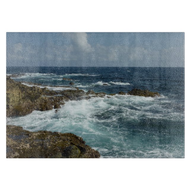 Aruba's Rocky Coast and Blue Ocean Cutting Board (Front)