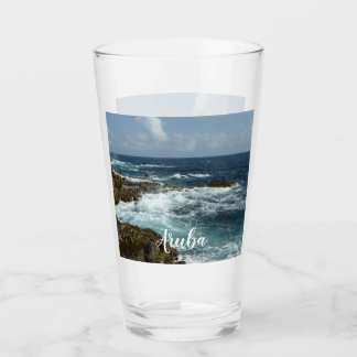 Aruba's Rocky Coast and Blue Ocean Glass