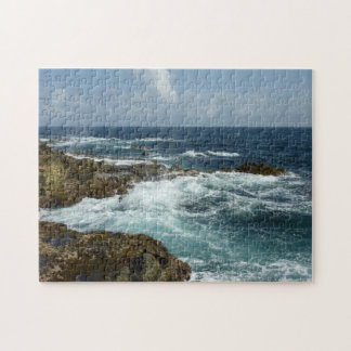 Aruba's Rocky Coast and Blue Ocean Jigsaw Puzzle