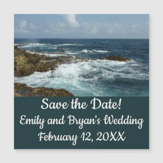 Aruba's Rocky Coast and Blue Ocean Save the Date