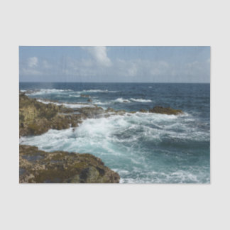 Aruba's Rocky Coast and Blue Ocean Tissue Paper