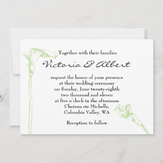 Arum Flower Wedding Invitation