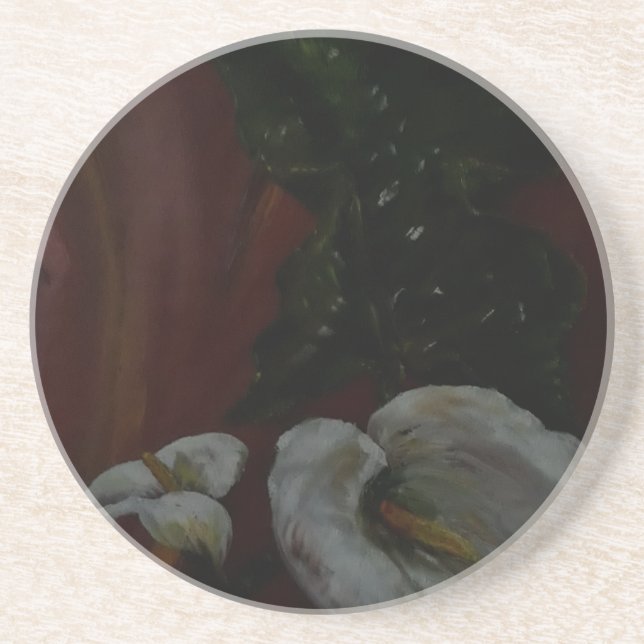 Arum Lilies 1 Coaster (Front)
