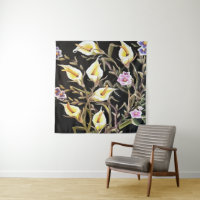 Arum Lily Artistic Floral Design On Black 